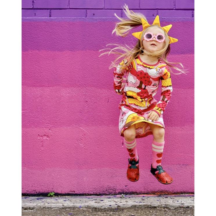 кожа арания деца ягода Tikki обувки B2B2P69