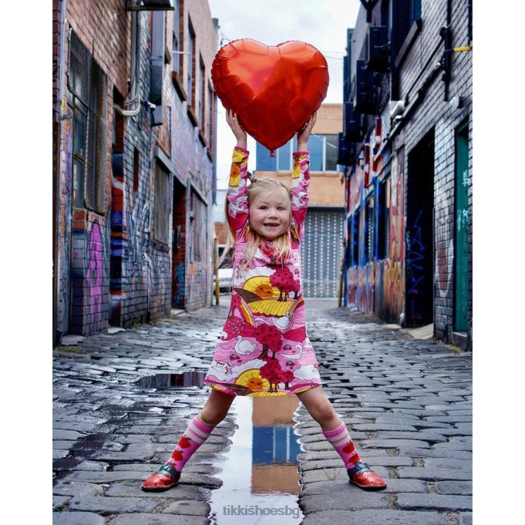 кожа арания деца син Tikki обувки B2B2P70